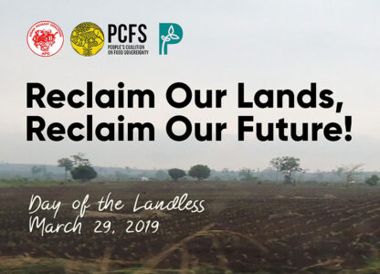 Day of the Landless 2019: Reclaim our Lands, Reclaim our Future!