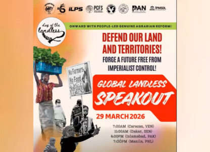 Global Landless Speakout: Defend our land and territories! Forge a future free from imperialist control!
