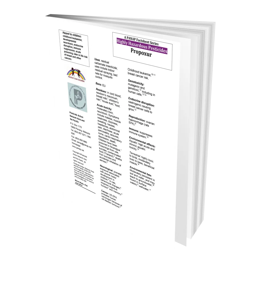 20 Pesticides Toxic to Children Factsheet: Propoxur