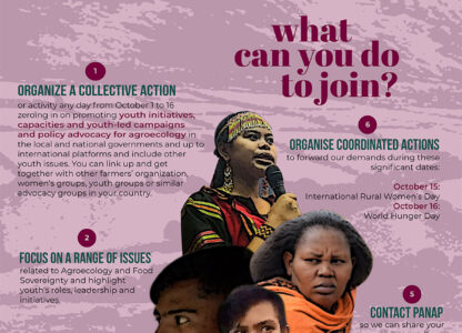 JOIN the 16 Days of Global Action on Agroecology 2019! Youth March On for Agroecology and Food Sovereignty!