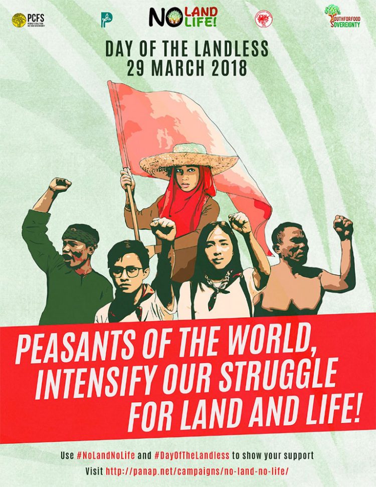 With vigor of the youth, intensify the struggle for land and life!