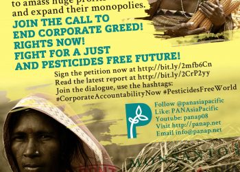 END CORPORATE GREED! RIGHTS NOW! A sign-on statement to stop the poisoning of the people and the planet