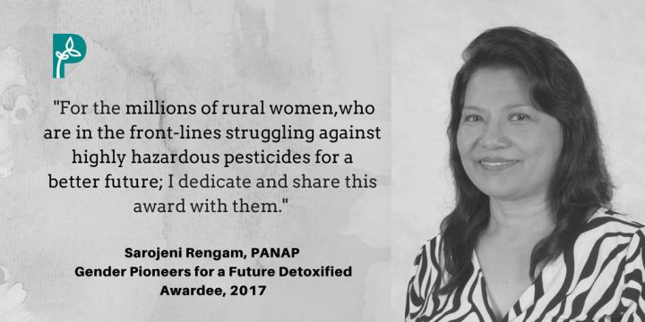 PANAP’s Sarojeni Rengam clinches award for championing women’s struggle against toxic pesticides