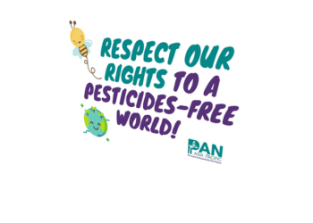 Respect Our Rights to a Pesticides-Free World! [Placard]