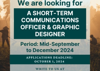 Job Opportunity for Communications Officer & Graphic Designer