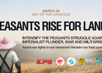 Peasants rise for land! Intensify peasant struggle against imperialist plunder, war, and militarism!