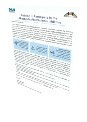 Petition to Participate in the #PesticidesFreeSchools Initiative [Pledge Form]